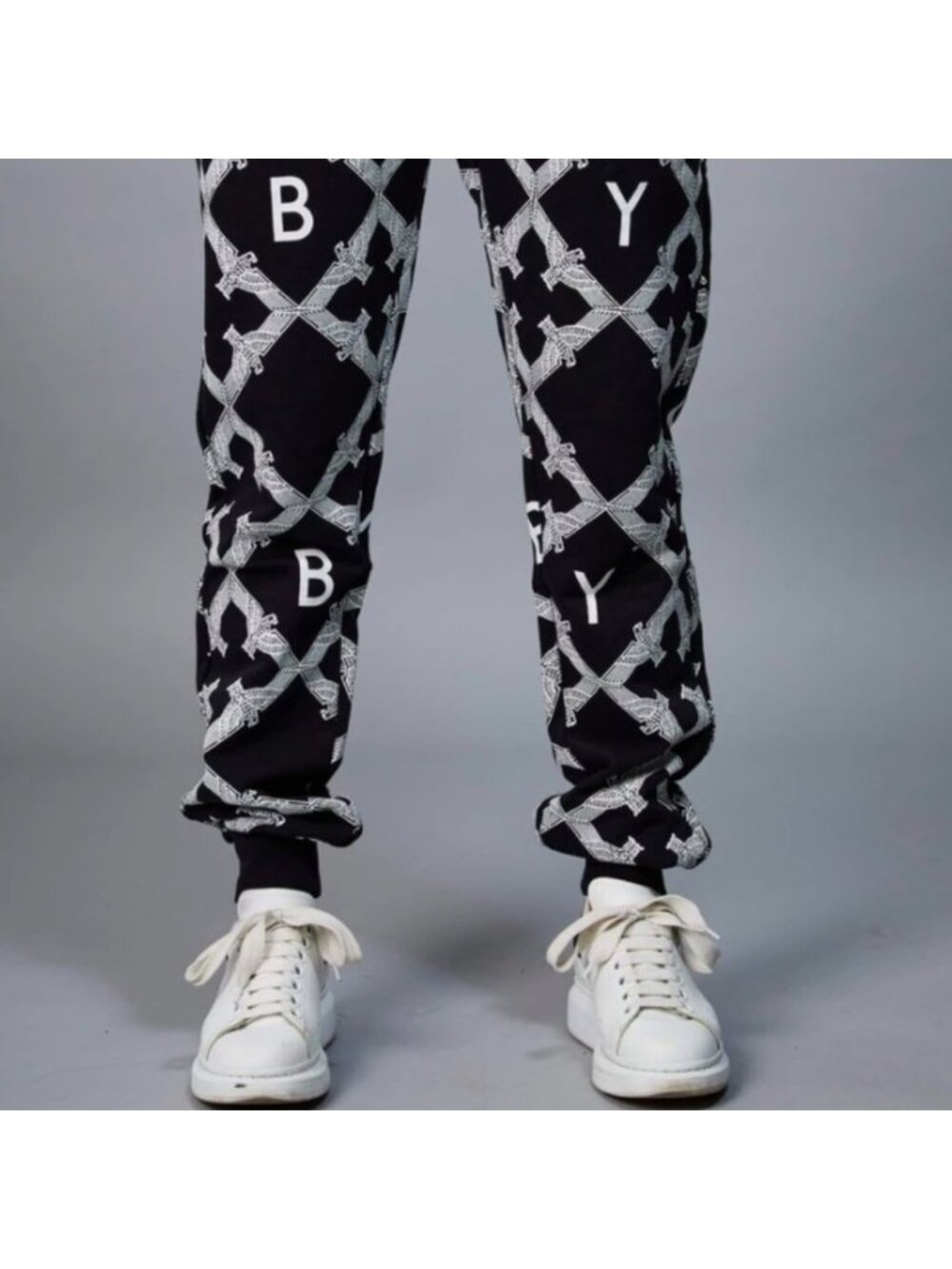 Boy London Rare Monogram Black White Sweat Pants Joggers M - Picture 15 of 15
